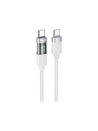 Borofone iPhone ile Uyumlu 60W Şarj ve Data Kablo Type-C To Type-C - 1.2 Metre - BU46