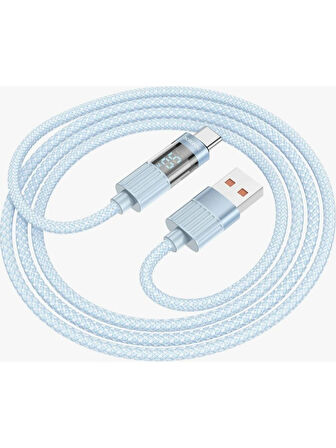 Borofone iPhone ile Uyumlu 5.0A Şarj ve Data Kablo USB To Type-C - 1.2 Metre - BU46