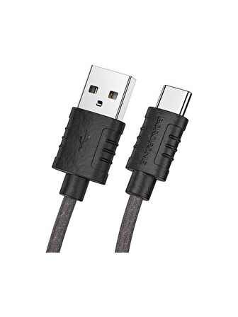 Borofone iPhone ile Uyumlu 3.0A Şarj ve Data Kablo USB To Type-C - 1 Metre - BX52