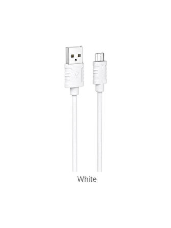 Borofone Android ile Uyumlu 2.4A Şarj ve Data Kablo USB To Mikro USB - 1 Metre - BX52