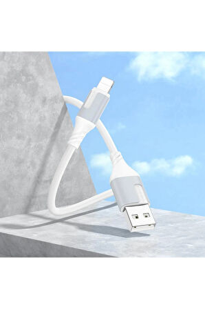 Borofone İphone Ile Uyumlu 2.4a Şarj Ve Data Kablo Usb To Lightning - 1 Metre - Bx101