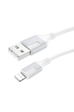 Borofone İphone Ile Uyumlu 2.4a Şarj Ve Data Kablo Usb To Lightning - 1 Metre - Bx101