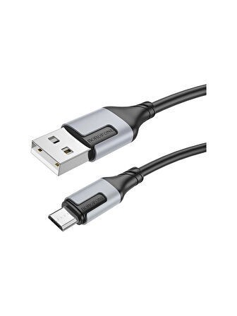Borofone Android ile Uyumlu 2.4A Şarj ve Data Kablo USB To Micro USB - 1 Metre - BX101