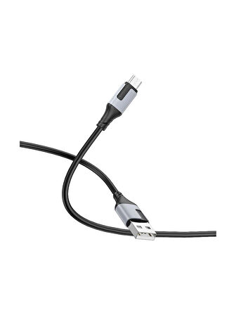 Borofone Android ile Uyumlu 2.4A Şarj ve Data Kablo USB To Micro USB - 1 Metre - BX101
