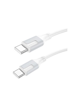 Borofone iPhone ile Uyumlu 3.0A 60W Şarj ve Data Kablo Type C To Type C - 1 Metre - BX101