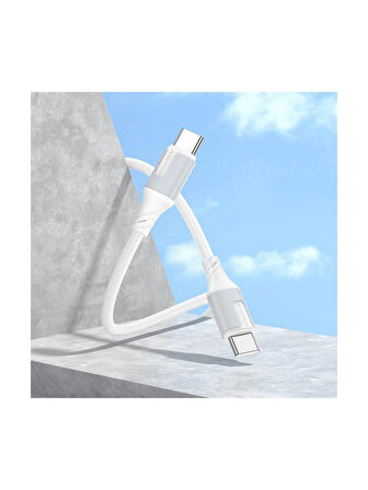 Borofone iPhone ile Uyumlu 3.0A 60W Şarj ve Data Kablo Type C To Type C - 1 Metre - BX101