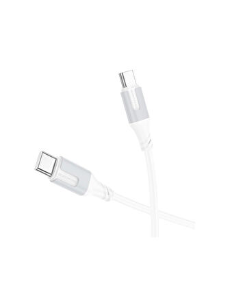 Borofone iPhone ile Uyumlu 3.0A 60W Şarj ve Data Kablo Type C To Type C - 1 Metre - BX101