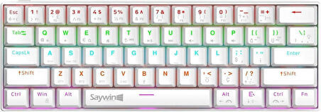 Coverzone Saywin 3 Modlu Türkçe Q Tuş Dizilimi RGB Mekanik Oyuncu Klavye - Mavi Switch - KB610