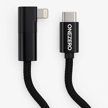 Coverzone 2in1 iPhone ile Uyumlu Type-C to Type-C Lightning Data ve Şarj Kablosu, 120 cm Uzunluk, USB C to Lightning ile Uyumlu ZR50