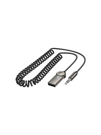 Borofone Bluetooth Adaptör Araba ve Araç USB ve 3.5mm Aux Giriş Bluetooth Adaptör Çevirici BC56