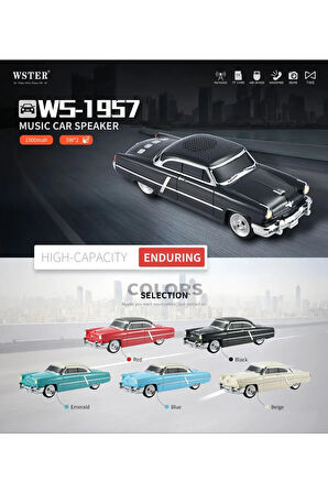 Kablosuz Hoparlör Bluetooth 1957 Lincoln Capri Görünümlü Bluetooth Klasik Araba Hoparlör WS-1957