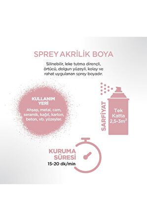 Akrilik Açık Pembe Sprey Boya 400 ml - Ral 3015