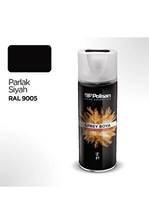 Akrilik Parlak Siyah Sprey Boya 400 ml - Ral 9005