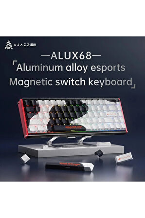 Ajazz ALUX 68 HE Kablolu-8000hz Manyetik Switch Oyun Klavyesi Alümniyum Gövde Yapısı