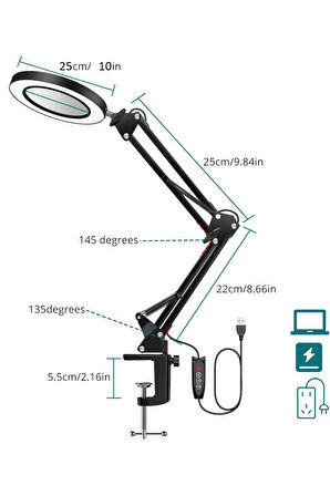 Kıskaçlı Yuvarlak Işık 10 inç (25cm) Stüdyo Işık Youtuber Twich Kick Yayıncı Işığı NB55