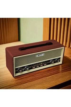 Midi Boy Retro Radyo Bluetooth Taşınabilir - USB/TF Kart Girişli, 2x8W Hoparlör 35cm x 14cm PX-630BT