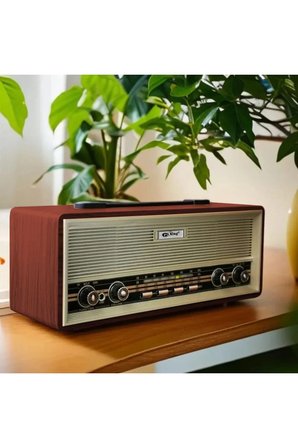 Midi Boy Retro Radyo Bluetooth Taşınabilir - USB/TF Kart Girişli, 2x8W Hoparlör 35cm x 14cm PX-630BT