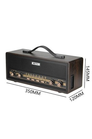 Midi Boy Retro Radyo Bluetooth Taşınabilir - USB/TF Kart Girişli, 2x8W Hoparlör 35cm x 14cm PX-630BT