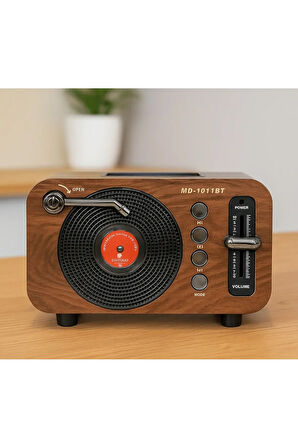Mini Boy Retro Bluetooth Radyo Hoparlör – Klasik Tasarım, Taşınabilir CZ1011BT 360 x 140 x 120 mm