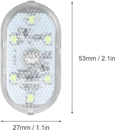 Coverzone Manyetik LED Atmosfer Işığı – USB Şarjlı, Dokunmatik Anahtarlı, Araba Bagaj Torpido Aydınlatma HSN13