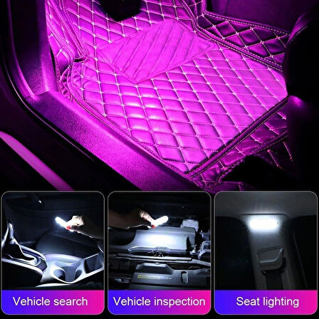 Coverzone Manyetik LED Atmosfer Işığı – USB Şarjlı, Dokunmatik Anahtarlı, Araba Bagaj Torpido Aydınlatma HSN13