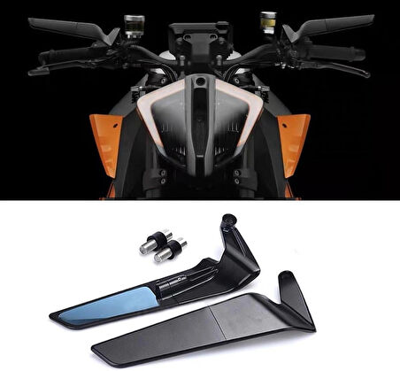 Coverzone Naked Touring Uyumlu CNC Alüminyum Gövdeli Spor Kanat Tipi Ayarlanabilir Motosiklet Dikiz Yan Aynası CMX99 – Sağ ve Sol Uyumlu Montaj