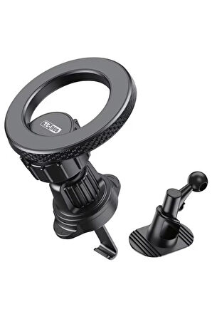 Araç İçi Manyetik Telefon Tutucu TD-H7548 - Magsafe Uyumlu, 360° Döner, Klipsli, Petek Tasarım