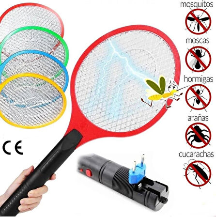 Coverzone Şarjlı Sinek Öldürücü SC-18 - Bas-Çek Düğmeli, Taşınabilir, 50x20 cm, Dahili Fişli, Kırmızı Renk