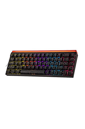 Kontur Desenli Ambiyans Aydınlatmalı Red Switch Mekanik Klavye Ajazz Nacodex NK-68