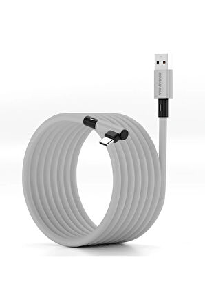 VR Link Kablosu EX-1 - Oculus Quest Uyumlu, 5m, USB-C, Yüksek Hızlı, PC Bağlantı, VR Oyun İçin