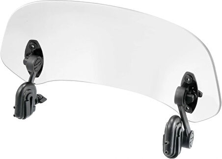 Coverzone 39 cm Deflektör Ön Cam - Ayarlanabilir Klipsli, Şeffaf Rüzgar Saptırıcı, Motosiklet & Scooter