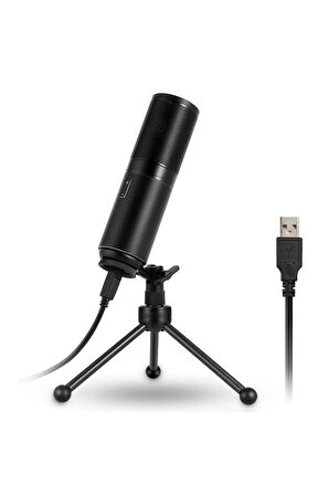 Profesyonel RGB Mikrofon - USB, 24 Bit/96kHz, Kardioid, Tripodlu, Oyun ve Yayıncı Dostu Q9