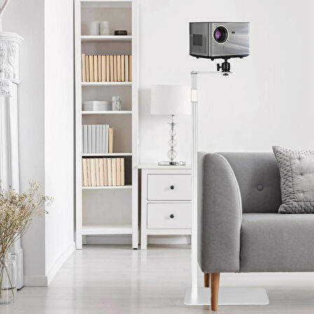 Coverzone Ayarlanabilir Projektör Sehpası TY06 - 360° Döner, Teleskopik 90–126cm, Şık ve Dayanıklı Tripod