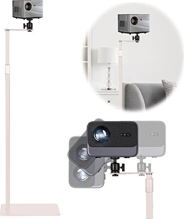 Coverzone Ayarlanabilir Projektör Sehpası TY06 - 360° Döner, Teleskopik 90–126cm, Şık ve Dayanıklı Tripod