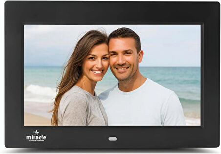 Coverzone Dijital Fotoğraf Çerçevesi 7 inç - IPS LED, 1024x600 HD, USB & SD Destekli, Slayt ve Video Oynatma