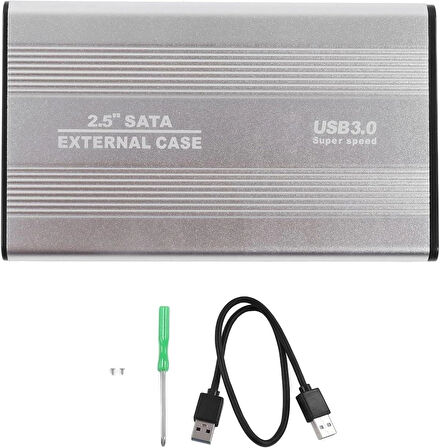 Coverzone Harici Disk Kutusu ZR1075 - 2.5” HDD, USB 2.0, 1TB Destekli, Tak-Çalıştır, Ultra İnce, LED Işıklı