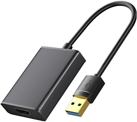 Coverzone USB 3.0 - HDMI Dönüştürücü 1080P Full HD, 5Gbps Hızlı Aktarım, Windows & Mac Uyumlu HD08