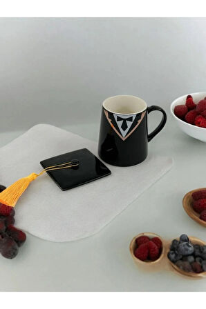 Mezuniyet Temalı Seramik Kupa Mug Bardak Hediyelik Dekoratif Süs Kupa