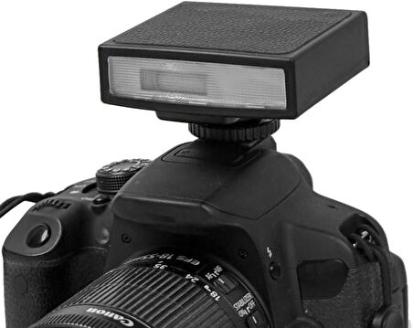 Coverzone Mini Kamera Flaş Universal, Hot Shoe Dome, Şarjlı 1200mAh Pil, Fotoğraf Aydınlatma | QU-12