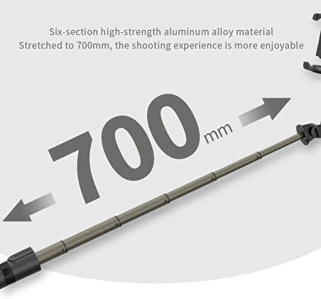 Coverzone Gimbal Tripod - Titreşim Önleyici, 360° Döner, Bluetooth Kumanda, Video Fotoğraf İçin L18 Mini