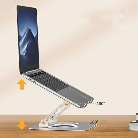 Coverzone Katlanabilir Laptop Standı - Alüminyum Alaşım, 11-17 inç, Portatif, Dayanıklı, Rahat Kullanım | X2