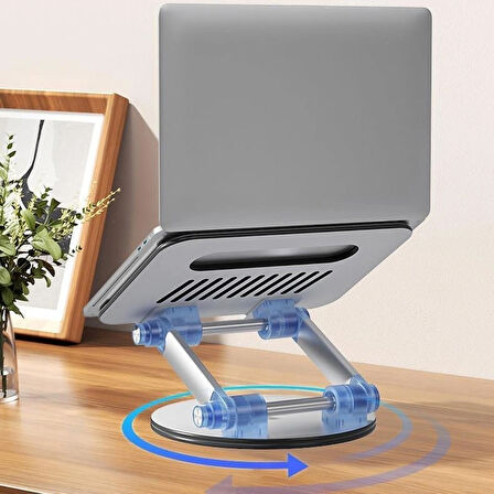 Coverzone Laptop Standı Katlanabilir Alüminyum, 11-17 inç Uyumlu, Ayarlanabilir Açı, Ev ve Ofis İçin | S4