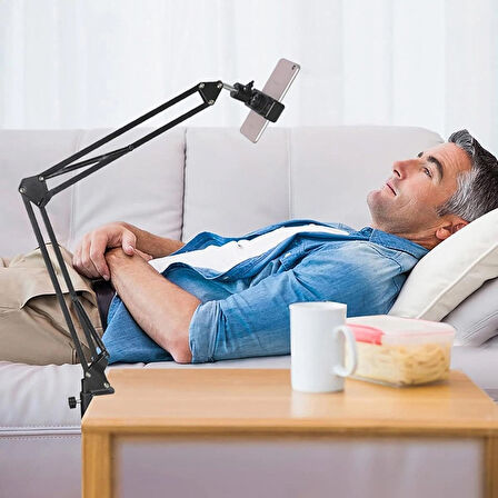 Coverzone Telefon Tripod Stand Üstten Çekim, Katlanabilir, 360° Ayarlı, Sabit Kelepçeli, Şık Tasarım | CZ34