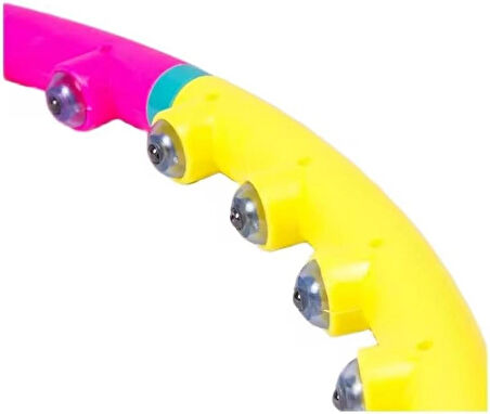 Coverzone Masajlı Hula Hoop - 7 Parça Köpük Kaplama Spor Halkası, Bel ve Karın Egzersiz | JS-6021