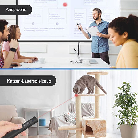 Coverzone Kablosuz Presenter 2.4GHz, 30m Kontrol, USB Alıcılı, PowerPoint Slayt İleri Geri Kumanda | Y-55