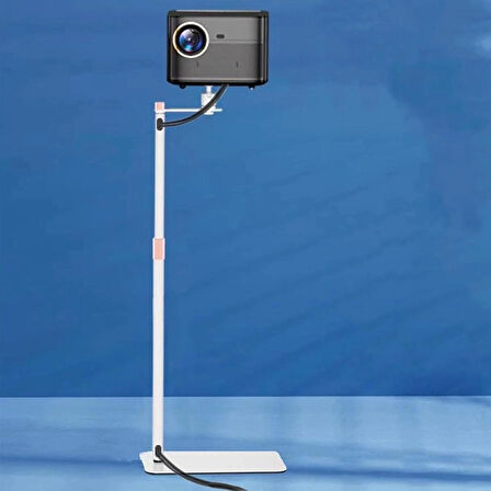 Coverzone 130cm Projektör Standı Metal Gövdeli, Gimbal Tip, 5kg Taşıma, Ayarlanabilir Teleskopik Tripod | TY08
