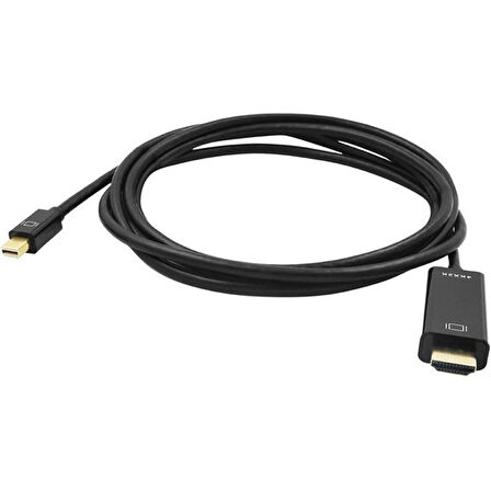 Coverzone Mini DisplayPort to HDMI Kablo 4K UHD 1080P, Tak Çalıştır, Ses Görüntü Aktarım, 1.8m | ZR167