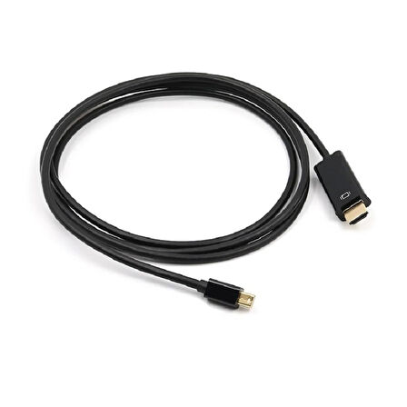 Coverzone Mini DisplayPort to HDMI Kablo 4K UHD 1080P, Tak Çalıştır, Ses Görüntü Aktarım, 1.8m | ZR167