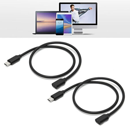 Coverzone 3 Metre Type-C Uzatma Kablo Type-C Erkek - Dişi USB C Uzatma Kablosu ZR73