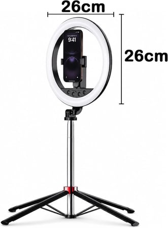 Coverzone 10 İnç Ring Light 2.1 m ENT Tripod Bluetooth Kumandalı Type-C NP-L15